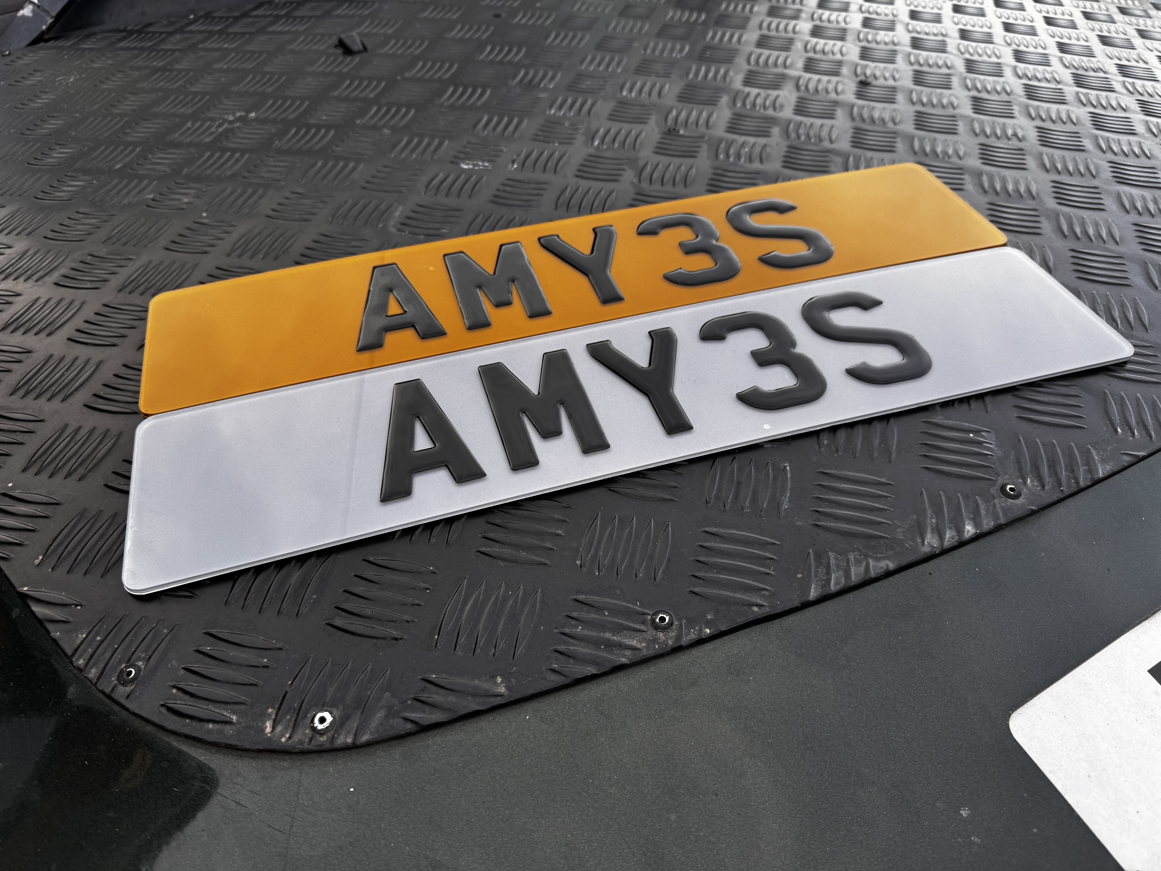 Personalised number plates by Staffordshire Plates